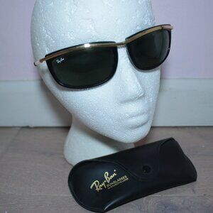 Ray-Ban B&L USA True Vintage Gold Browline Aviator Sunglasses